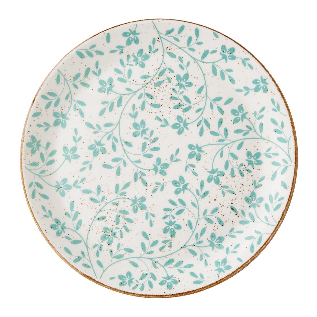 Steelite Performance Patterned Flora Coupe Plates Aqua 280Mm (12 Pack)