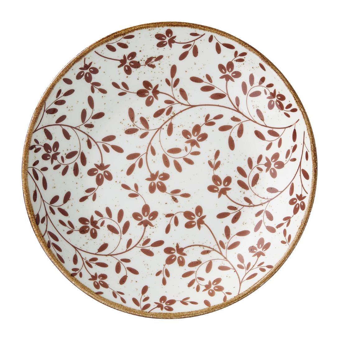 Steelite Performance Patterned Flora Coupe Bowls Brown 215Mm (12 Pack)
