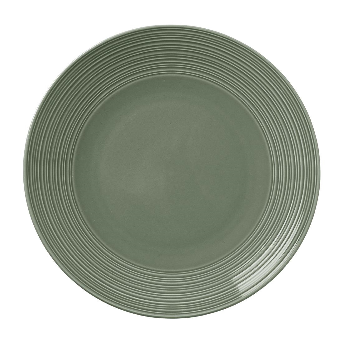 Steelite Green Concorde Coupe Plates Fern 255Mm (12 Pack)