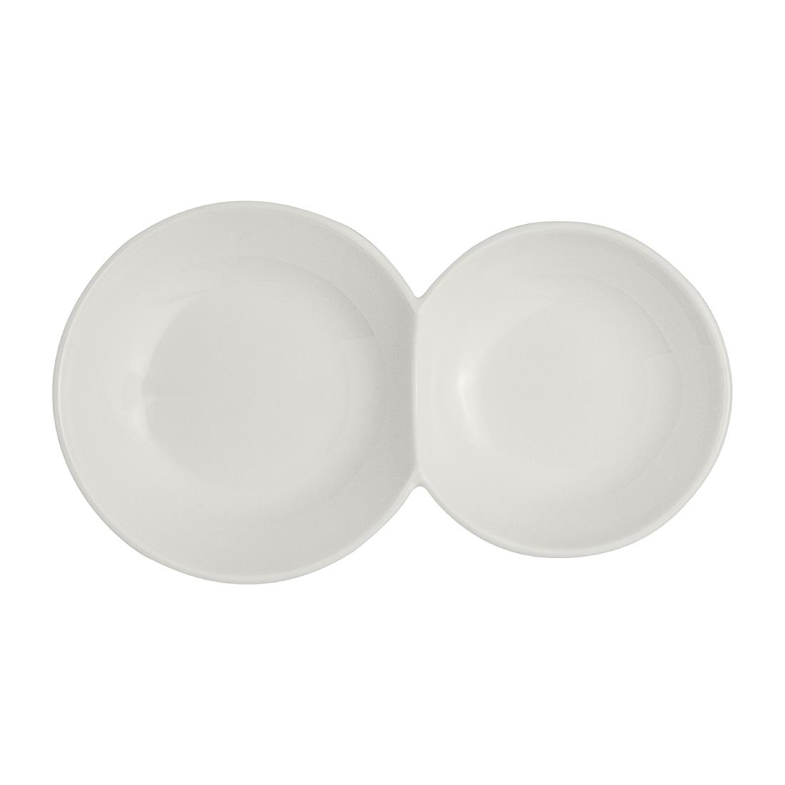 Rene Ozorio White Album 2 Compartment Gourmet Sauce Dishes 170Ml (12 Pack)