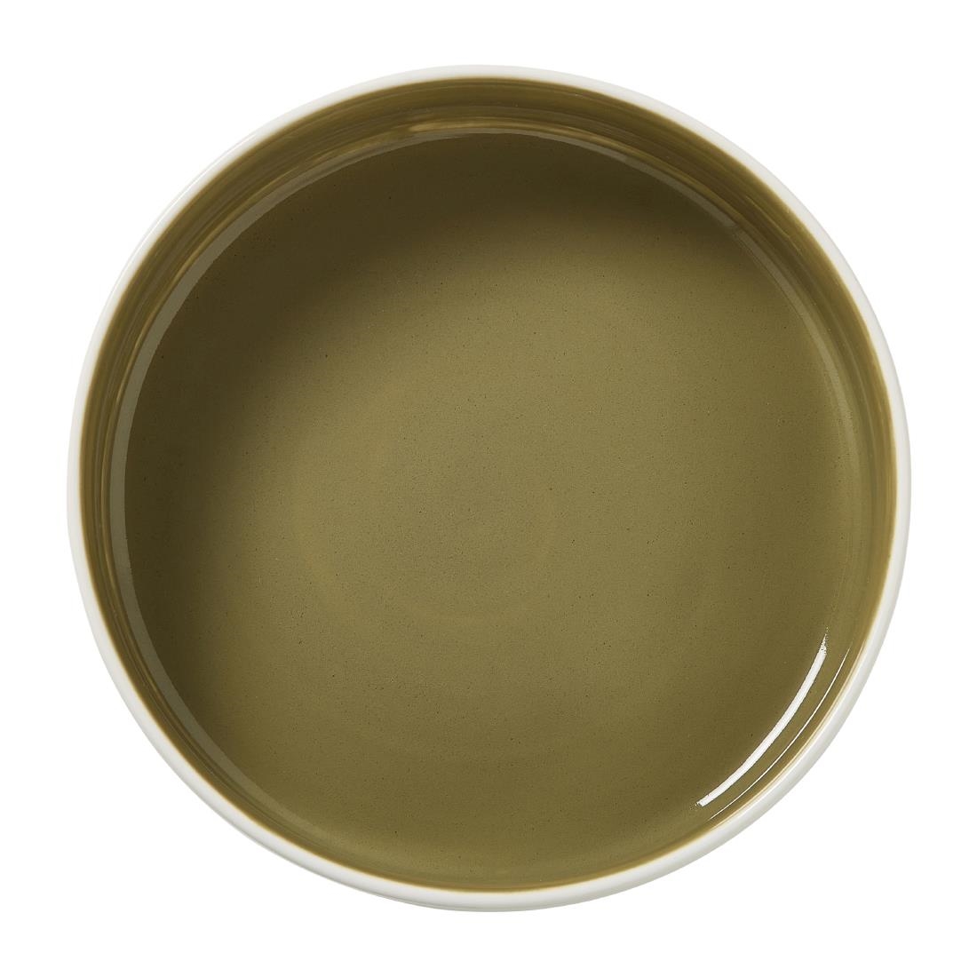 Steelite Performance Green Steelite Nyx Round Stacking Trays Olive 202.5Mm (12 Pack)