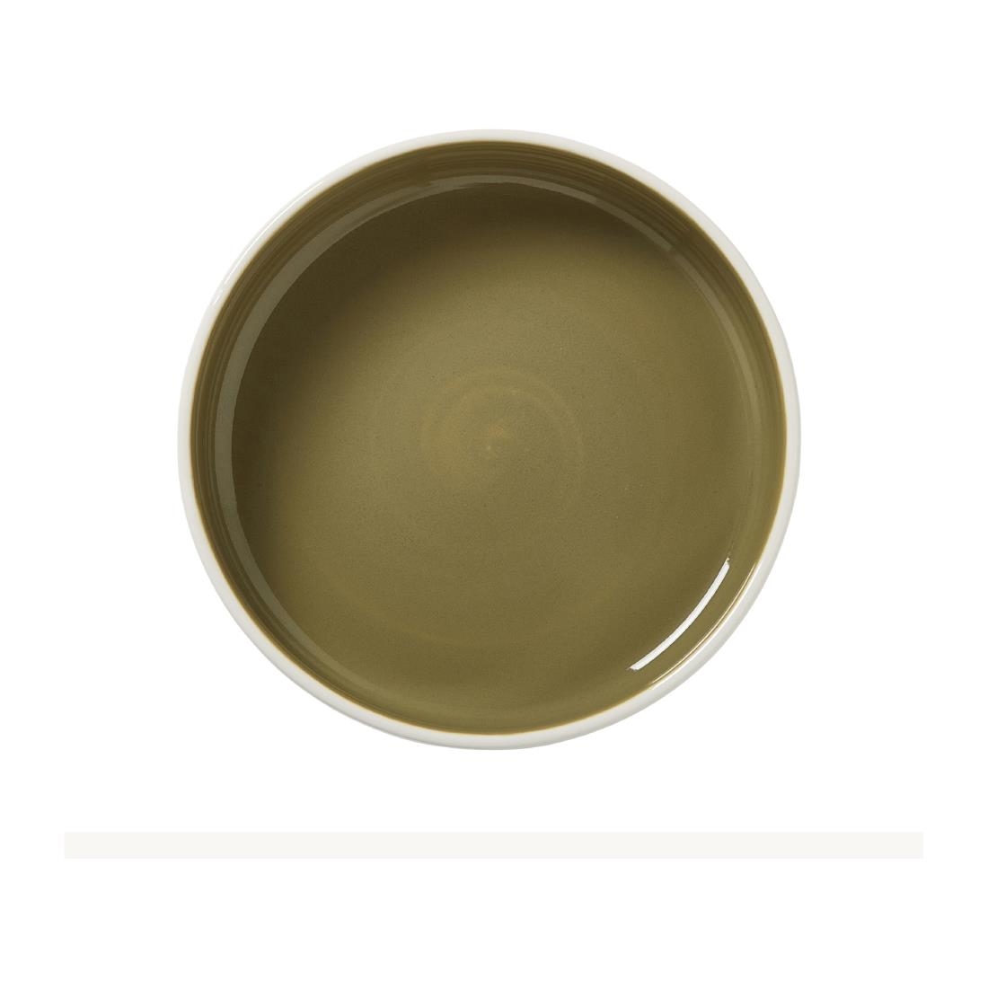 Steelite Performance Green Steelite Nyx Round Stacking Trays Olive 165Mm (12 Pack)