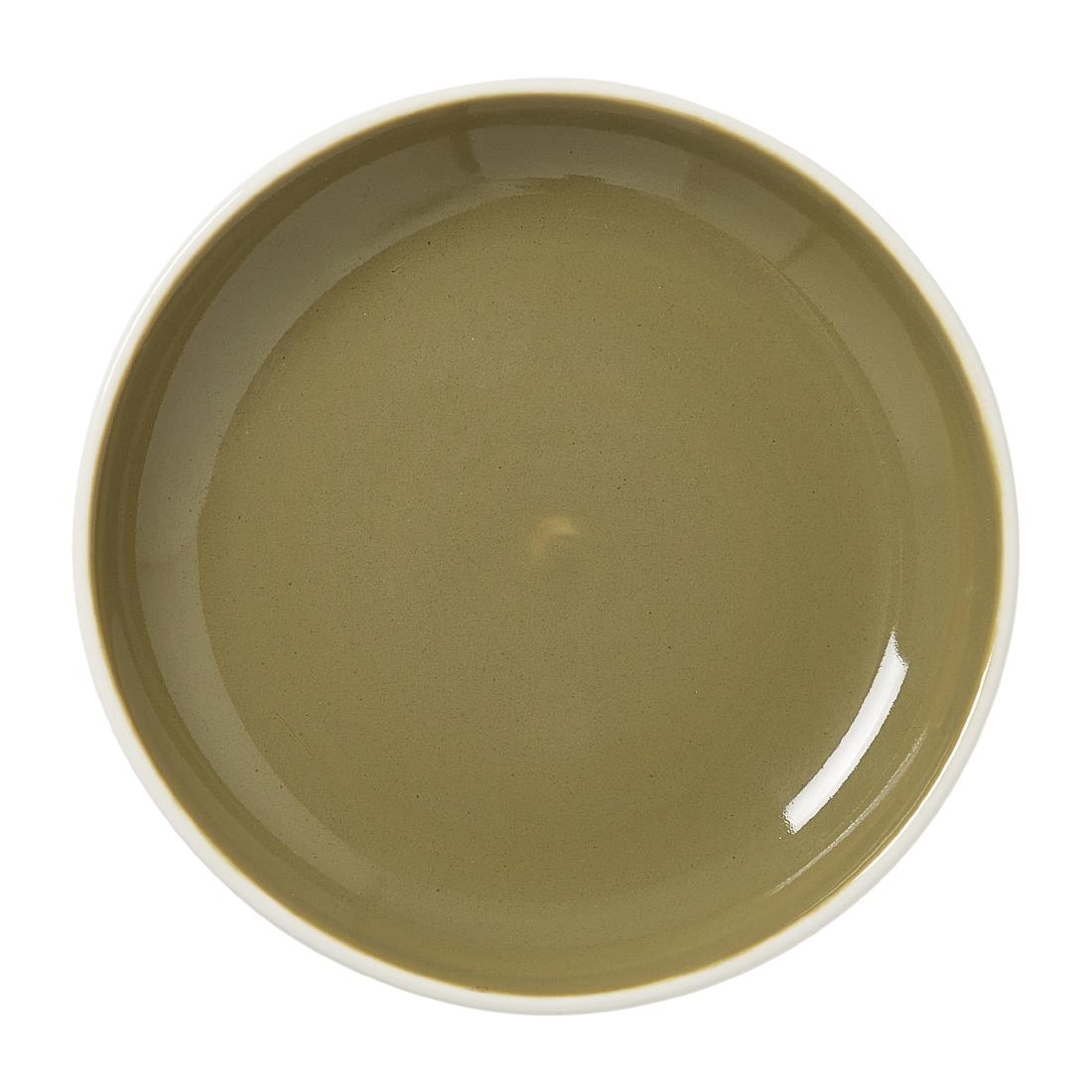 Steelite Performance Green Steelite Nyx Nordic Coupe Plates Olive 165Mm (12 Pack)