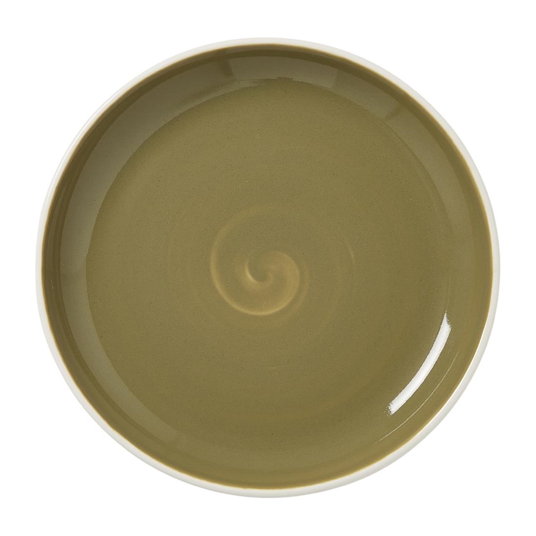 Steelite Performance Green Steelite Nyx Nordic Coupe Plates Olive 202.5Mm (12 Pack)
