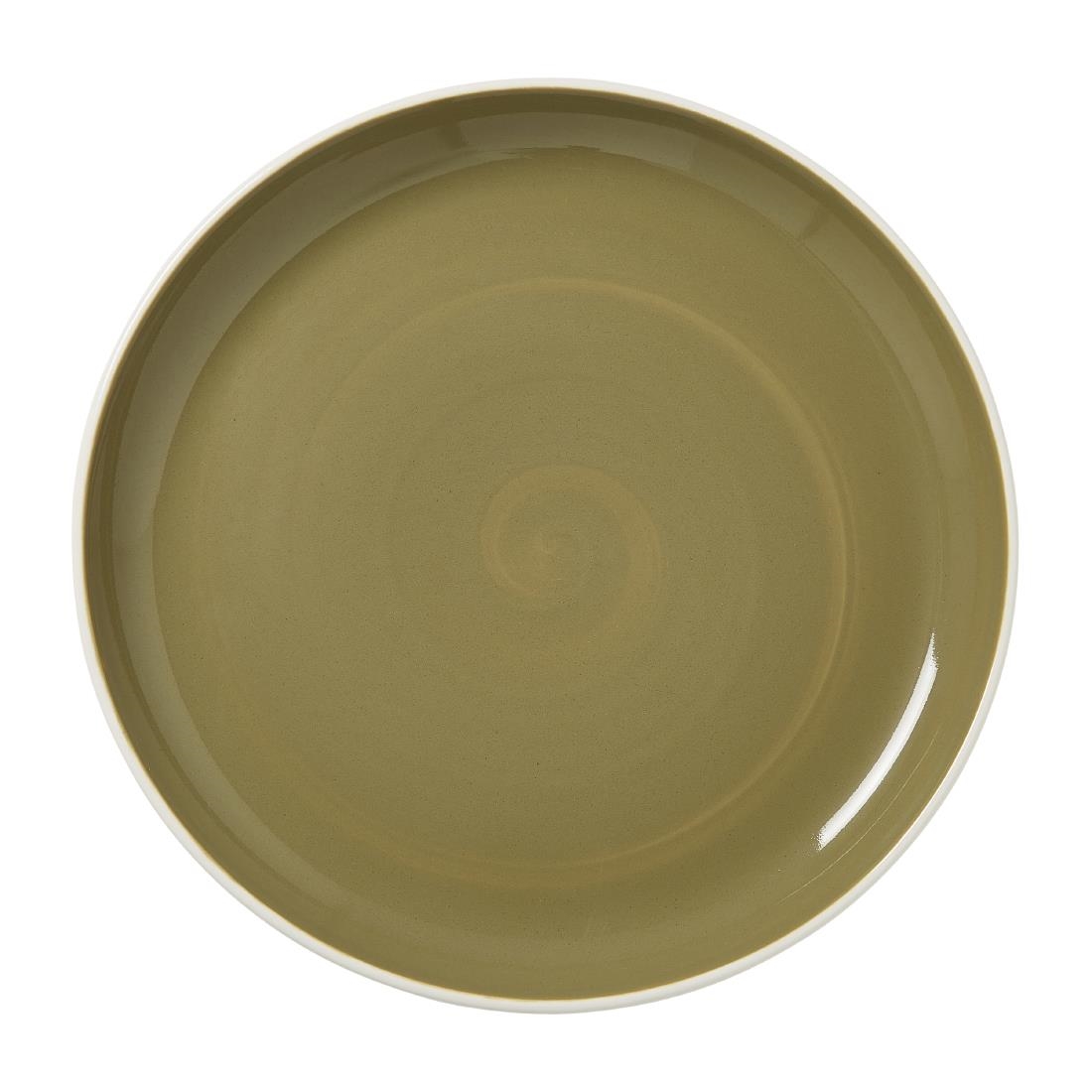 Steelite Performance Green Steelite Nyx Nordic Coupe Plates Olive 280Mm (12 Pack)