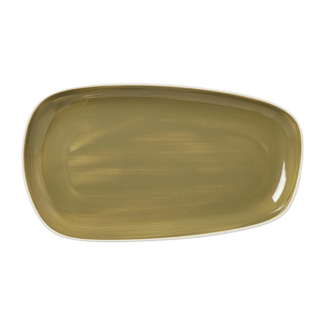 Steelite Performance Green Steelite Nyx Nordic Trays Olive 340Mm (6 Pack)