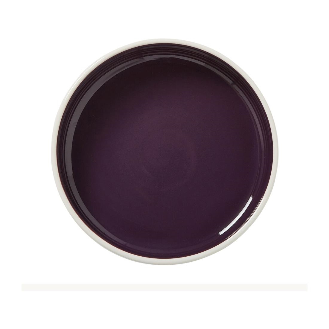 Steelite Performance Black Steelite Nyx Round Stacking Trays Damson 202.5Mm (12 Pack)
