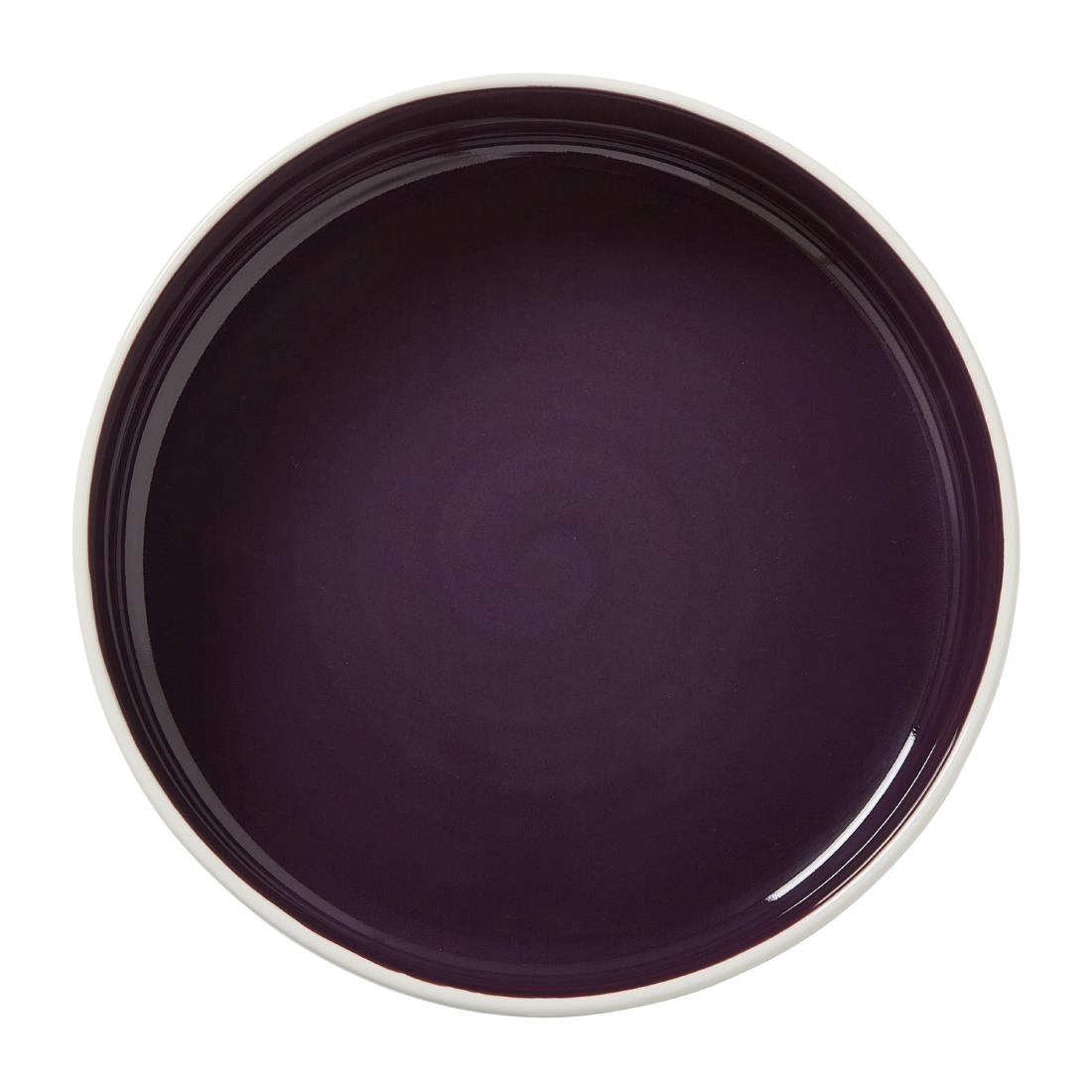 Steelite Performance Black Steelite Nyx Round Stacking Trays Damson 165Mm (12 Pack)