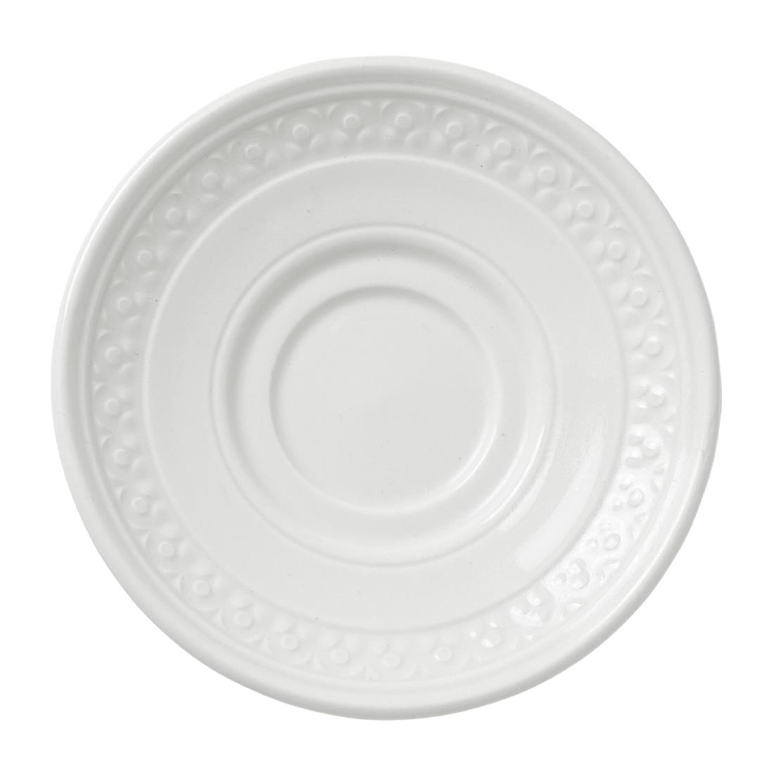 Steelite Performance White Steelite Bead Accent Saucers 125Mm (12 Pack)