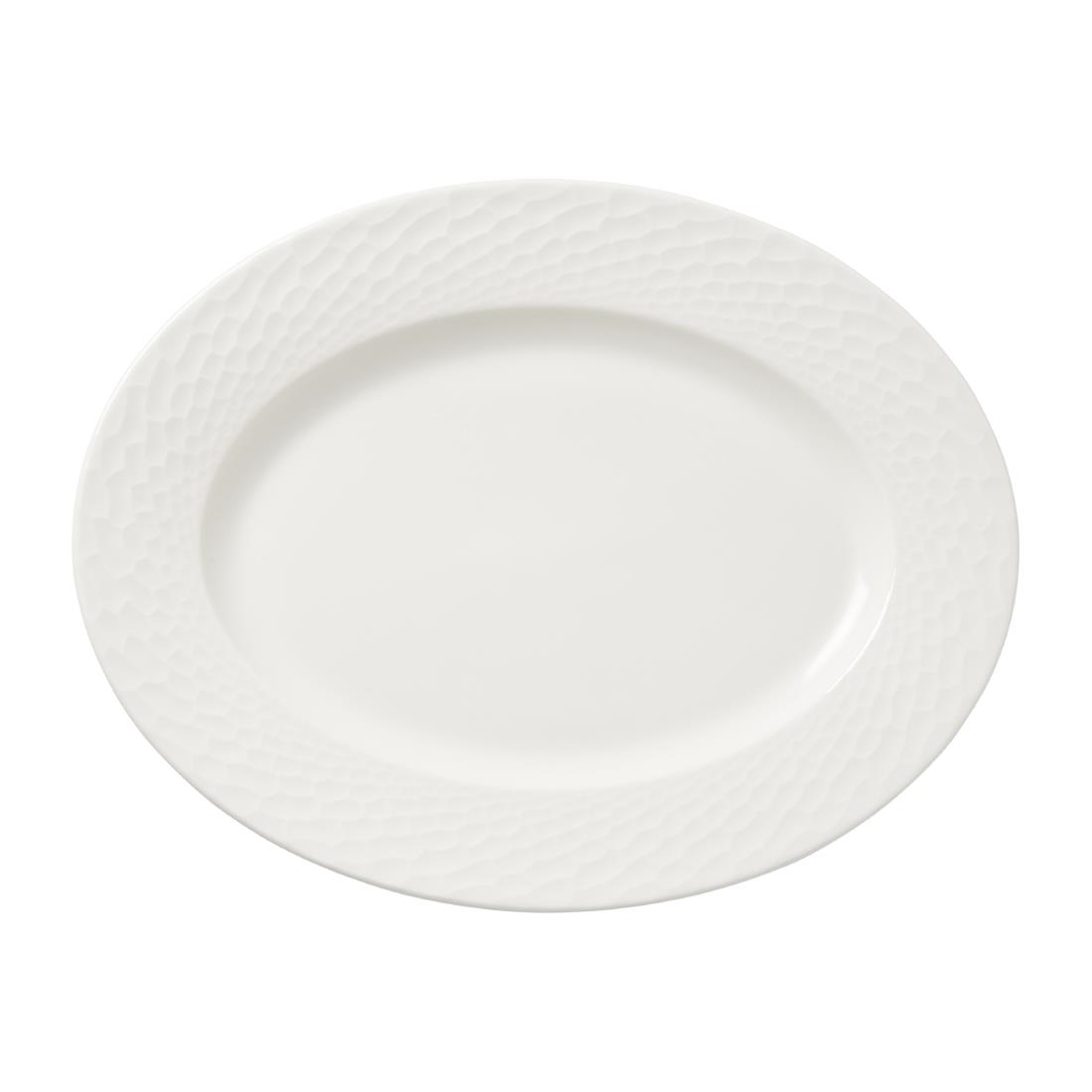 Steelite White Morella Oval Plates 330Mm (12 Pack)