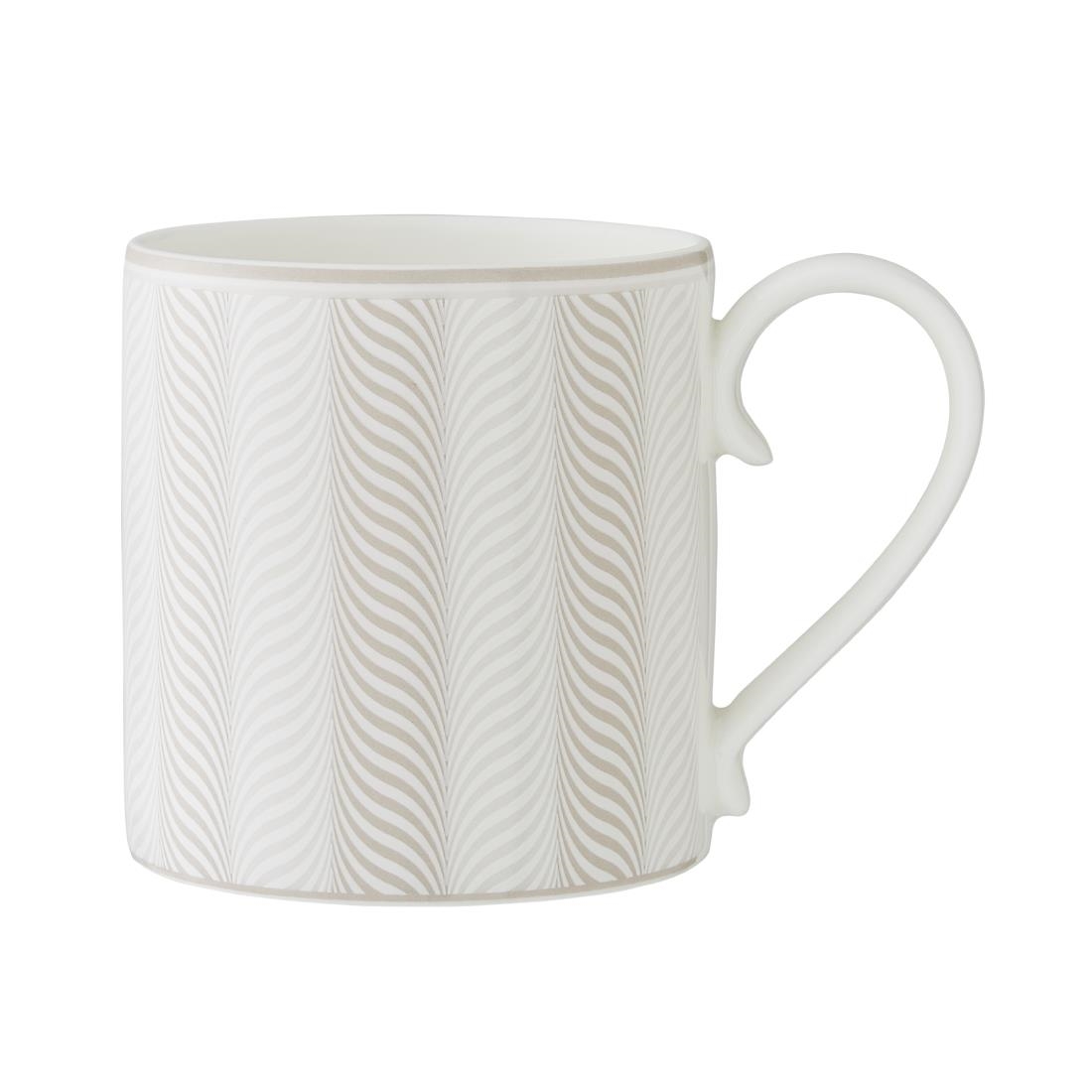 Steelite Patterned William Edwards Bakewell Coupe Mugs Taupe 350Ml (12 Pack)