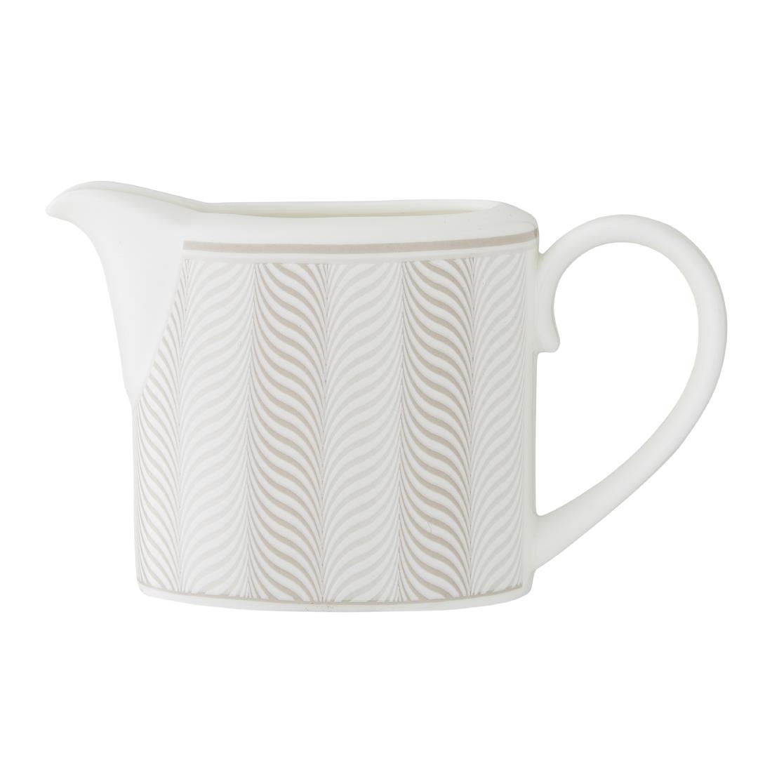 Steelite Patterned William Edwards Bakewell Coupe Milk Jugs Taupe 220Ml (12 Pack)