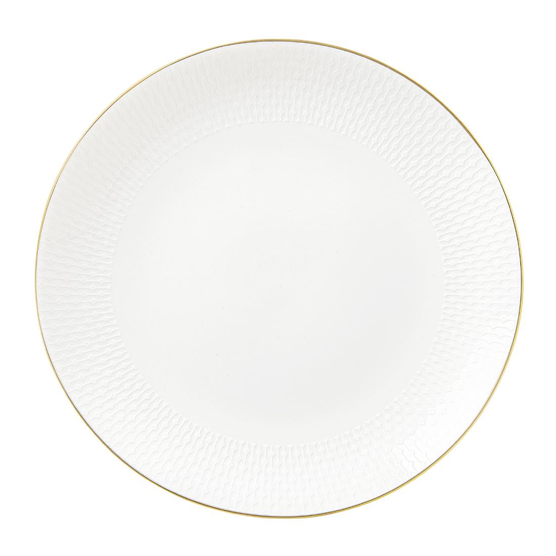 Steelite White William Edwards Diamond Coupe Plates Raised 210Mm (12 Pack)