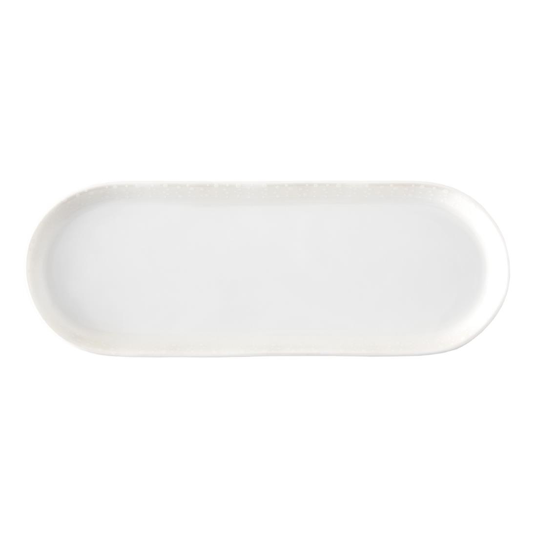 Steelite White William Edwards Quill Oblong Trays 253X93mm (12 Pack)