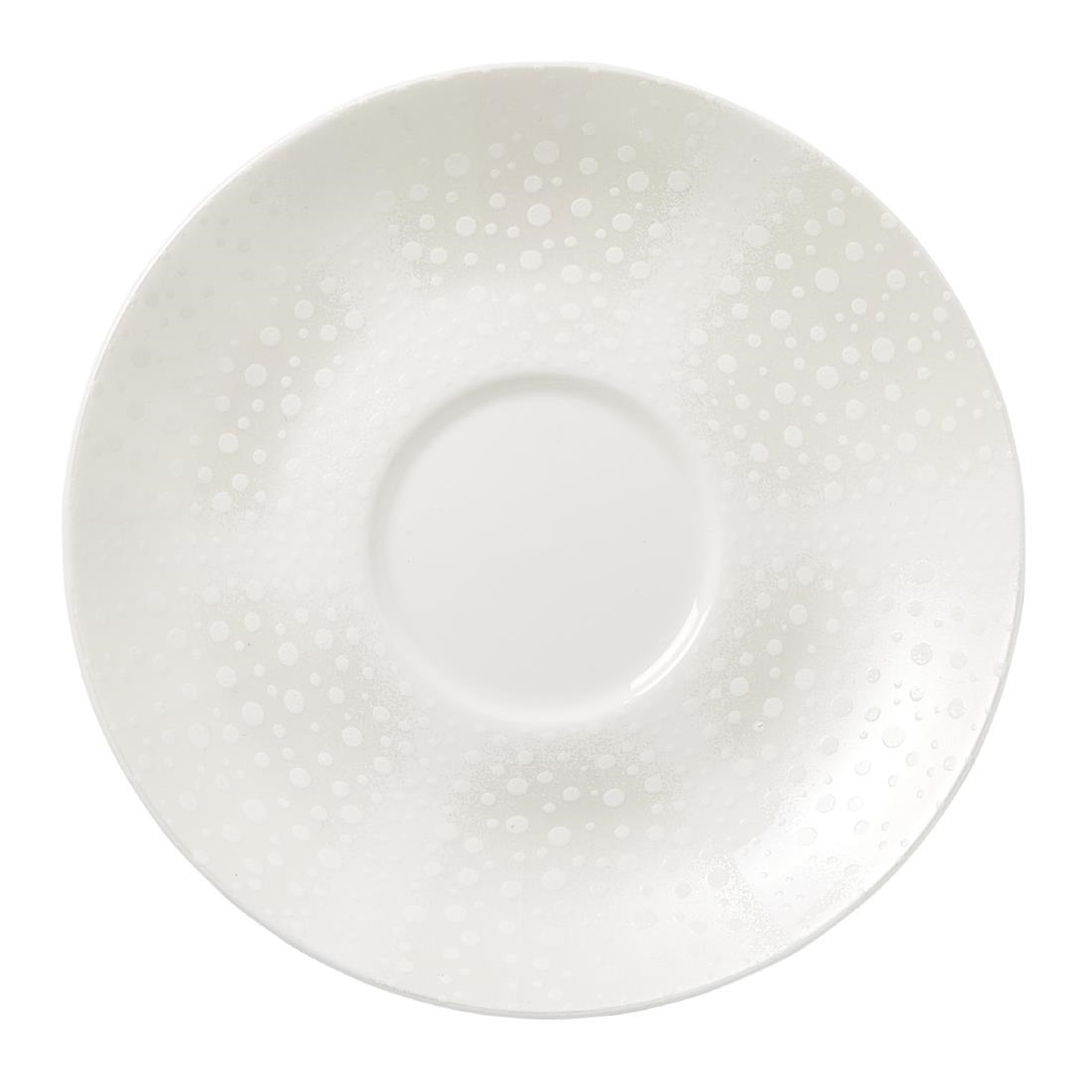 Steelite White William Edwards Quill Classic Espresso Saucers 120Mm (12 Pack)