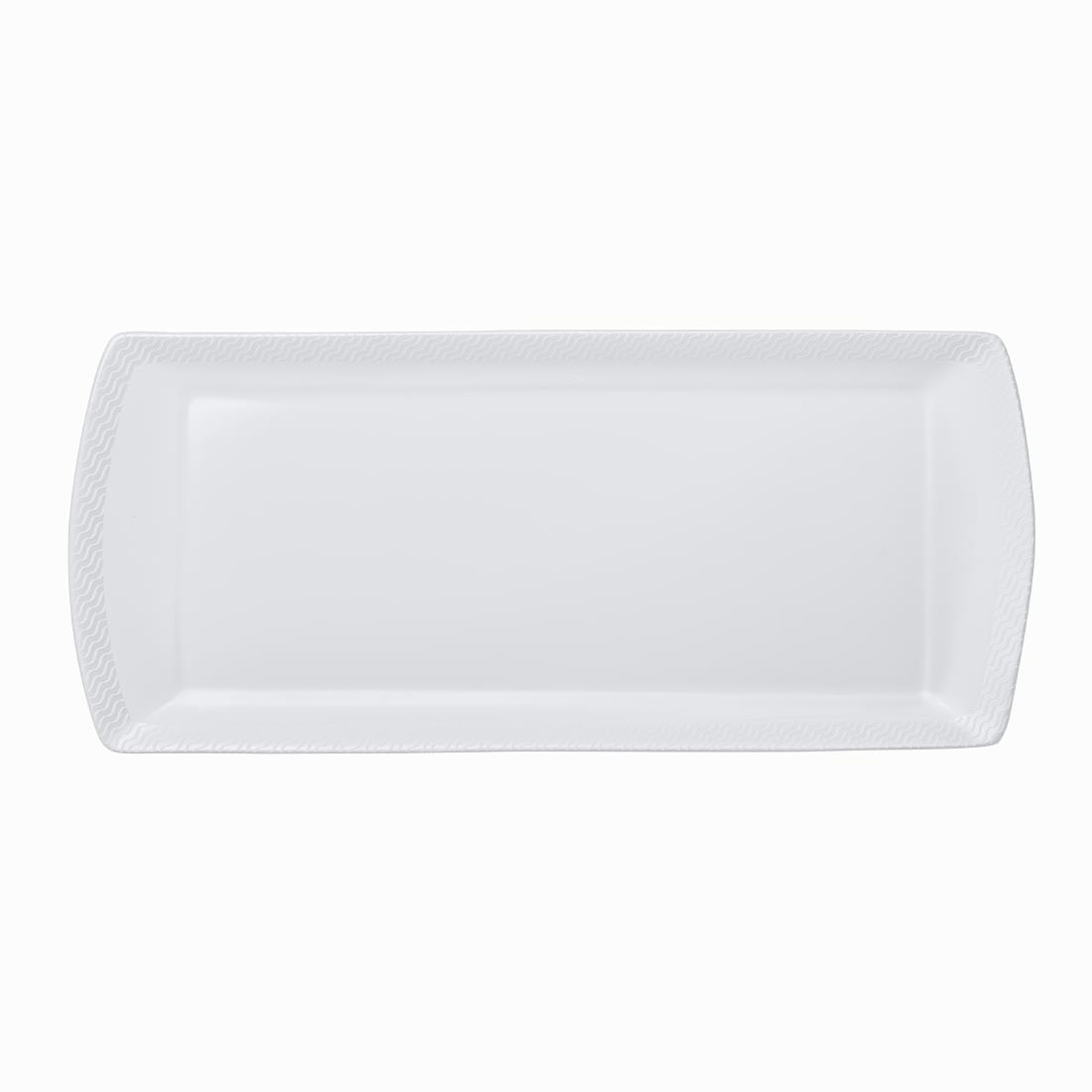 Steelite White William Edwards Lahari Classic Rectangle Trays 340X150mm (12 Pack)