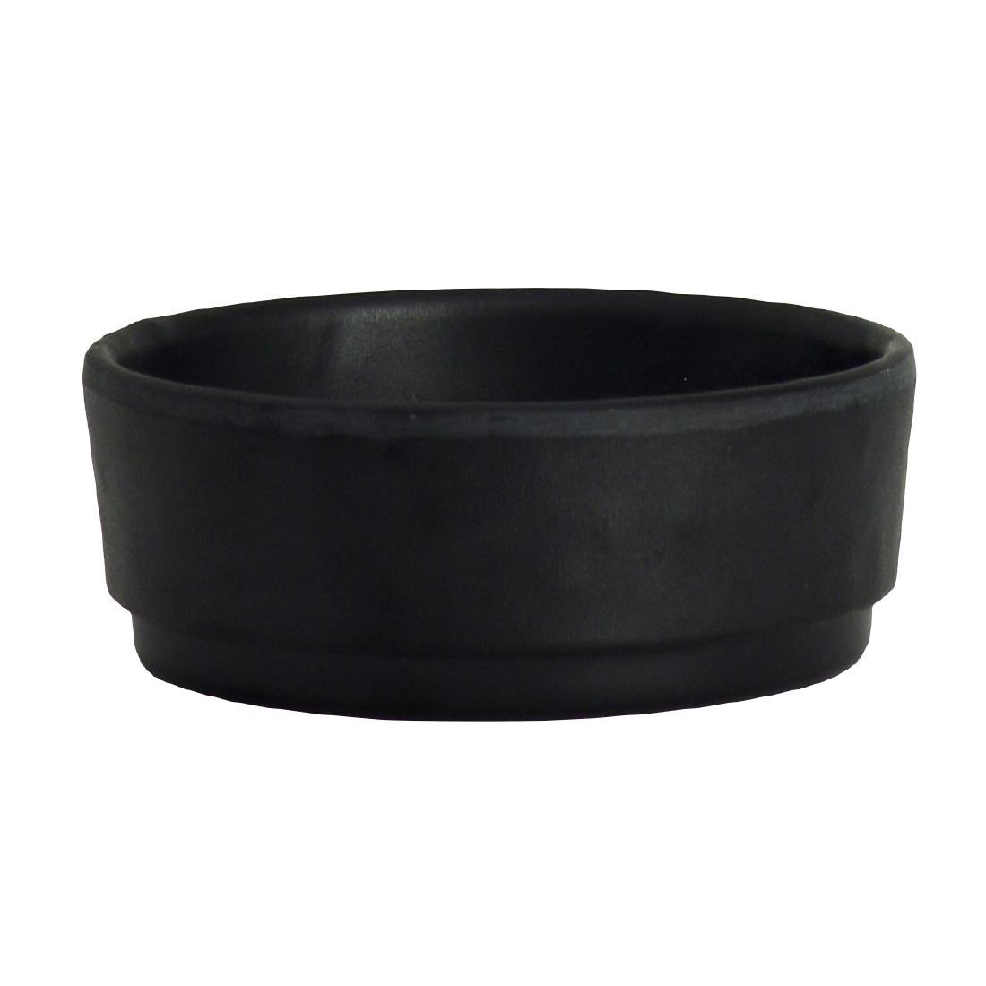 Steelite Black Cali Round Ramekins 73Mm (24 Pack)