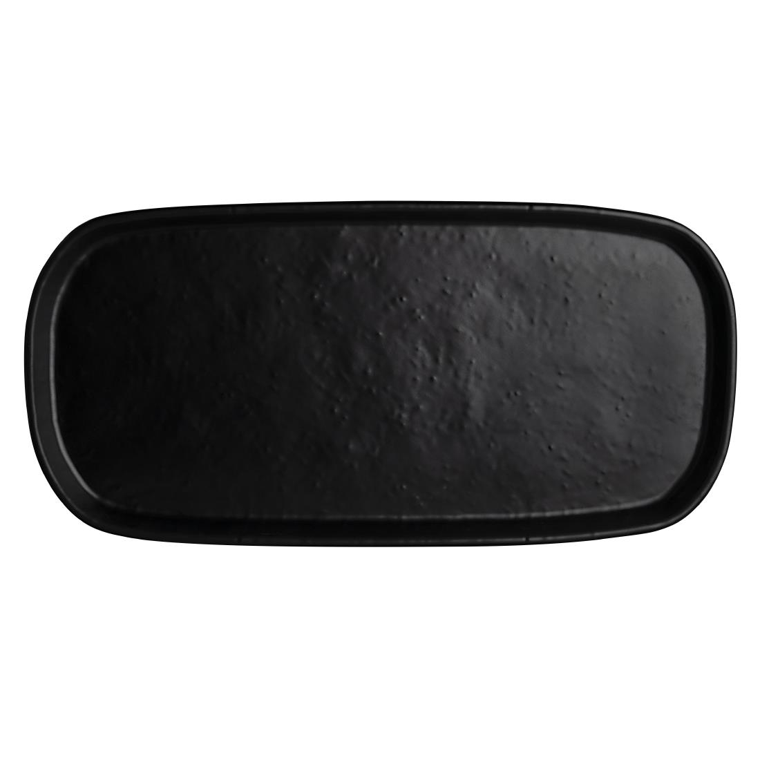 Steelite Black Cali Rectangle Trays 368X177mm (6 Pack)