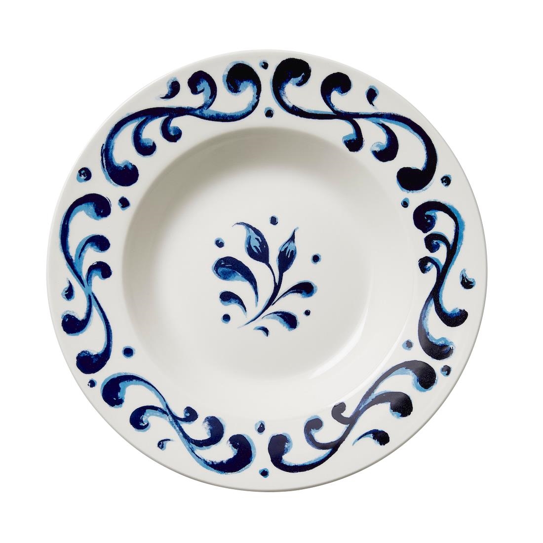 Steelite Performance Patterned Steelite Messina Pasta Bowls Blue 270Mm (12 Pack)
