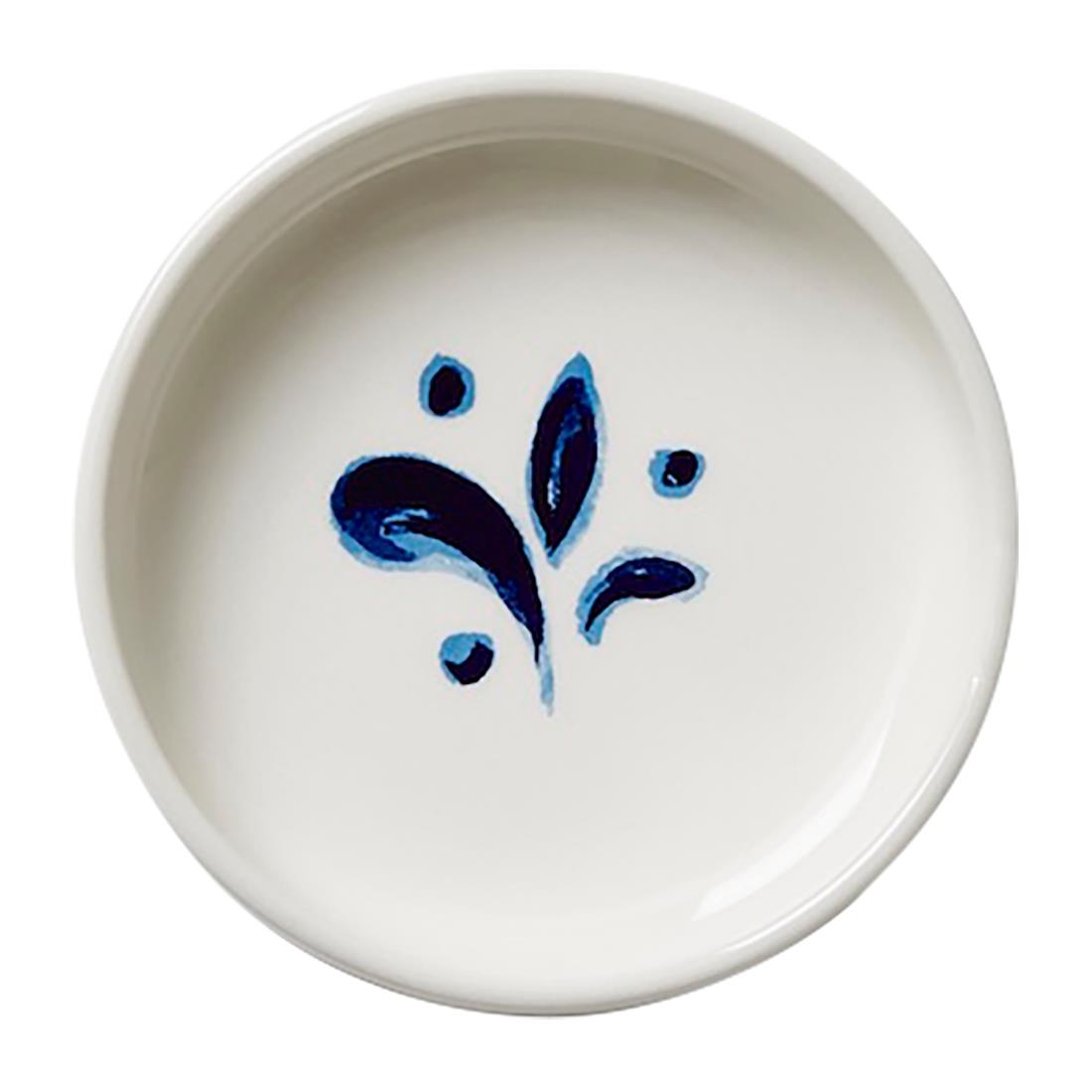 Steelite Performance Patterned Steelite Messina Round Stacking Trays Blue 102.5Mm (12 Pack)