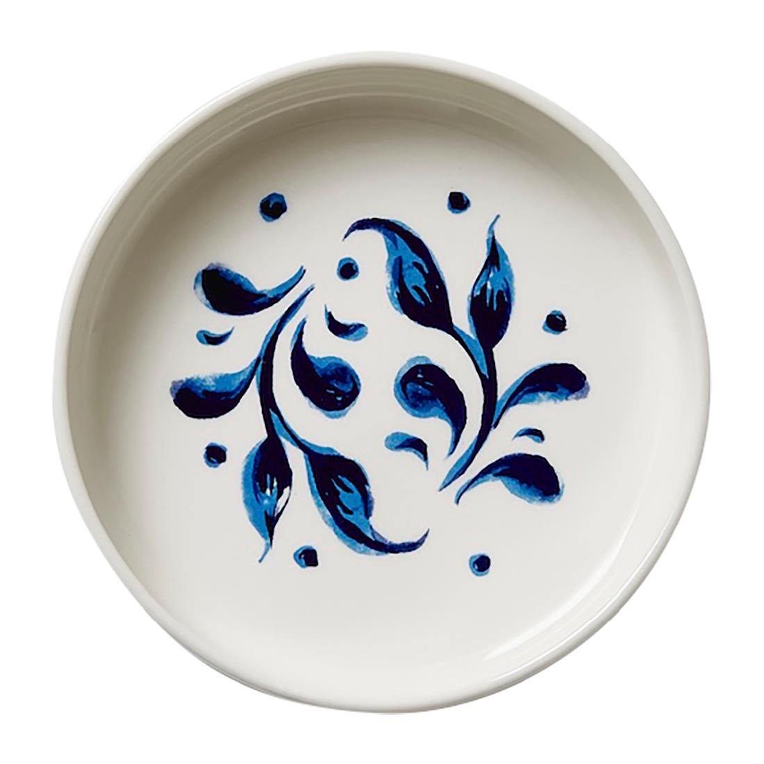 Steelite Performance Patterned Steelite Messina Round Stacking Trays Blue 140Mm (12 Pack)