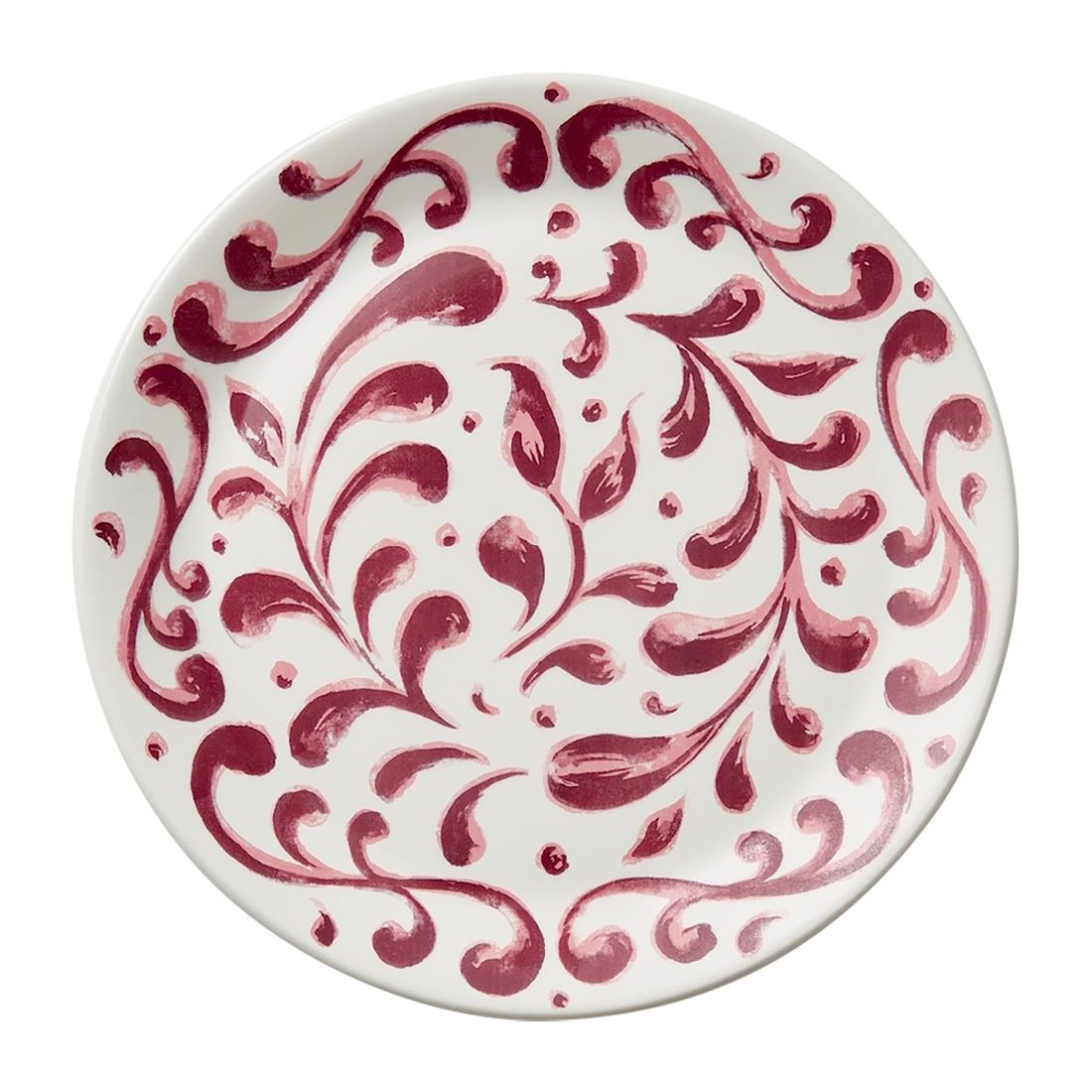 Steelite Performance Patterned Steelite Messina Coupe Plates Pink 252.5Mm (12 Pack)