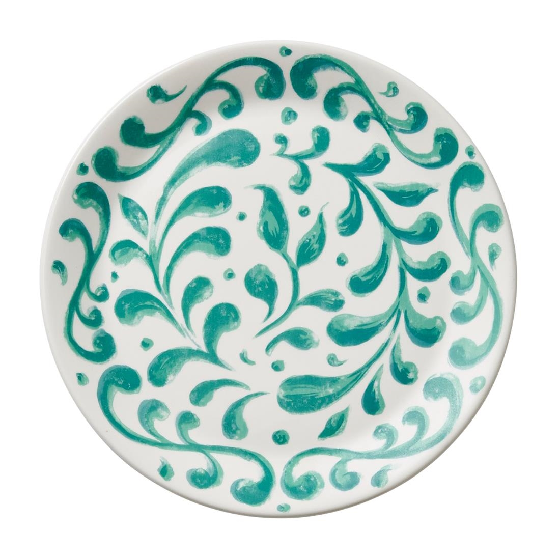 Steelite Performance Patterned Steelite Messina Coupe Plates Aqua 252.5Mm (12 Pack)