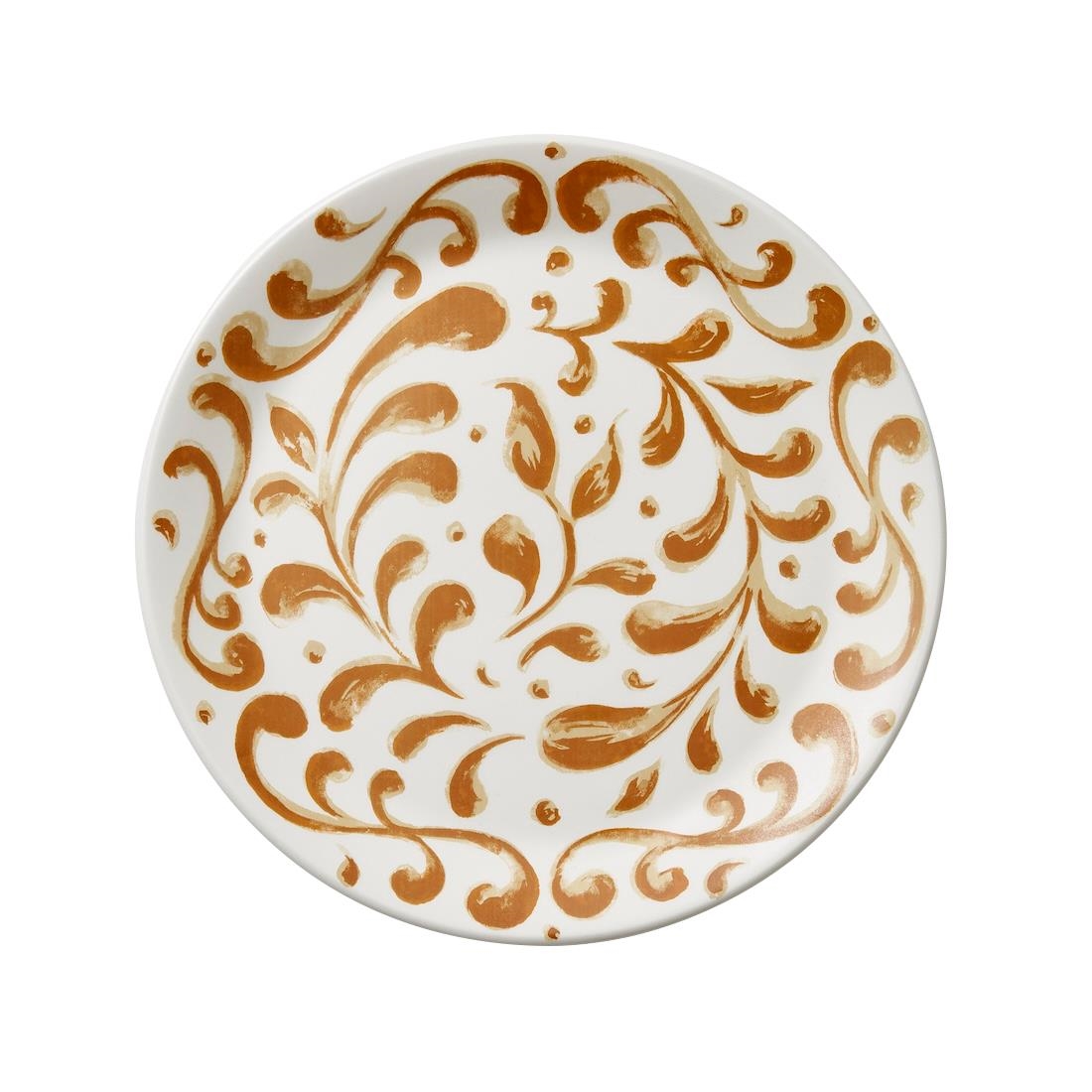 Steelite Performance Patterned Steelite Messina Coupe Plates Amber 252.5Mm (12 Pack)