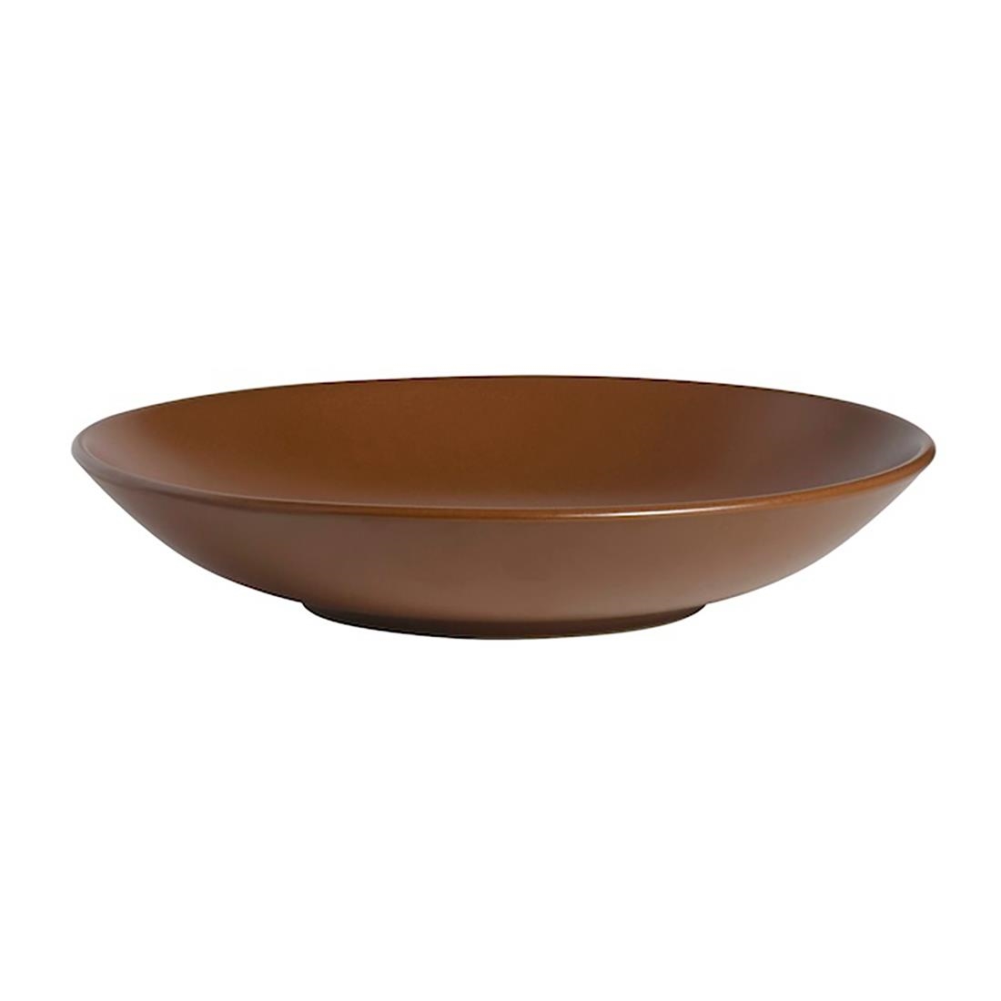Steelite Performance Brown Steelite Off Grid Studio Fire Deep Coupe Plates Ember 235Mm (24 Pack)