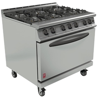 Falcon Dominator Plus Gas Oven Range 6 Burner with Castors G3101D