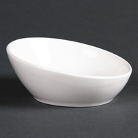 Olympia Lumina Fine China Miniature Sloping Bowls 75mm (6 Pack)