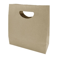 Fiesta Recyclable D Cut Handle Brown Paper Bags Medium (250 Pack)