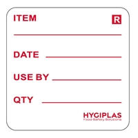 Hygiplas Removable Food Prep Labels 35x35mm (1000 Pack)