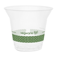 Vegware Slim Cold Cups Green Band PLA 96-Series 256ml (1000 Pack)