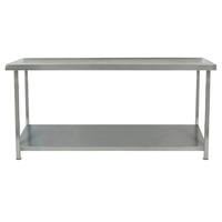 Parry Fully Welded Stainless Steel Centre Table with Undershelf 600(D)mm