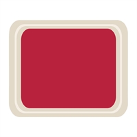 Plateau de service en polyester Roltex Cafétéria 420x320mm rouge