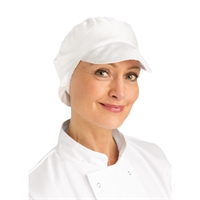Whites Unisex Bakers Cap with Snood White