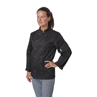 Whites Vegas Unisex Chef Jacket Black Long Sleeve