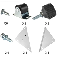 Nisbets Essentials Complete Castors & Plates (2 Pack)
