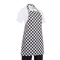 Whites Childrens Bib Apron Black/White Check
