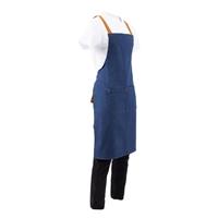 Southside Denim Cross-Back Bib Apron Blue