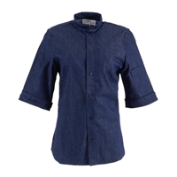 Southside NY Queens Womens Denim Lightweight Chefs Shirt Size L