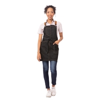 Chef Works Urban Berkeley Denim Short Bib Apron Black