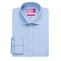 Brook Taverner Ladies Long Sleeve Blue Parma Shirt