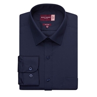 Brook Taverner Mens Long Sleeve Navy Rapino Shirt