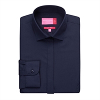Brook Taverner Ladies Long Sleeve Navy Parma Shirt