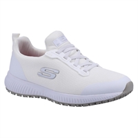 Skechers Womens Slip Resistant Squad Trainers White