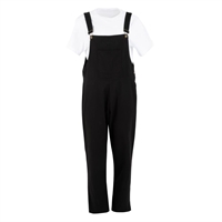 Southside Cotton Canvas Bib & Brace Dungarees Black