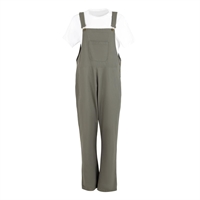 Southside Cotton Canvas Bib & Brace Dungarees Khaki