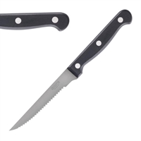Couteaux à viande Olympia manche noir (Lot de 12)
